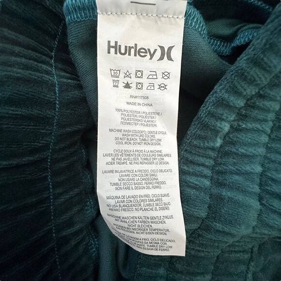 Hurley ~ dark Teal Velour Pull on Lounge Pants ~ size Small - Picture 11 of 12